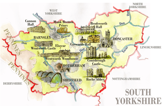 Carte du South Yorkshire
